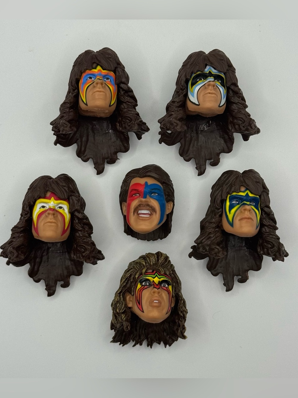 WWE Mattel Ultimate Warrior head bundle
